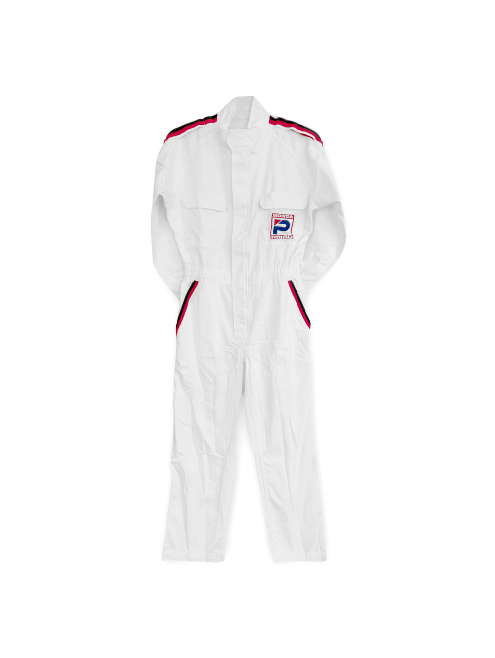 Retro JDM Japan Showa Honda Primo Pit Crew Coveralls Tsunagi White